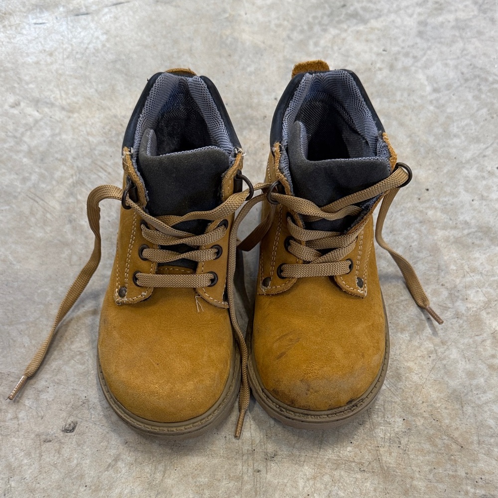 Tan Lace-Up Boots